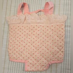 Vintage Handmade Quilted Baby Doll Cabbage Patch Back/Front Carrier